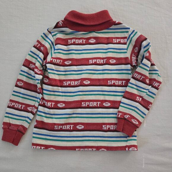 Vintage Sport Football Striped Turtleneck 3t - Picture 6 of 6